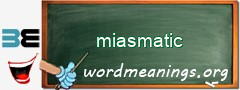 WordMeaning blackboard for miasmatic